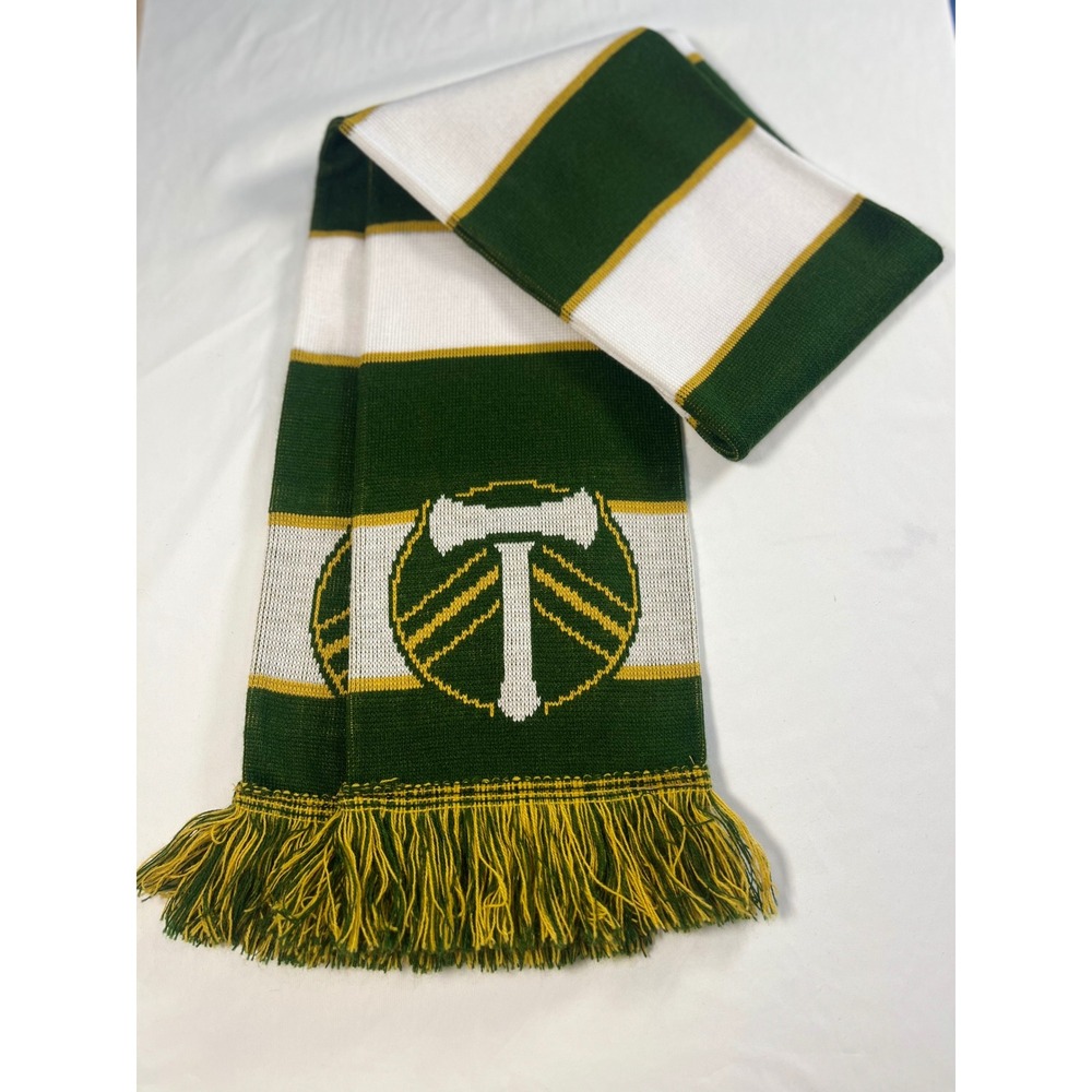 Portland Timbers MLS  Scarves Green White Yellow Knit Football Soccer Scarf
